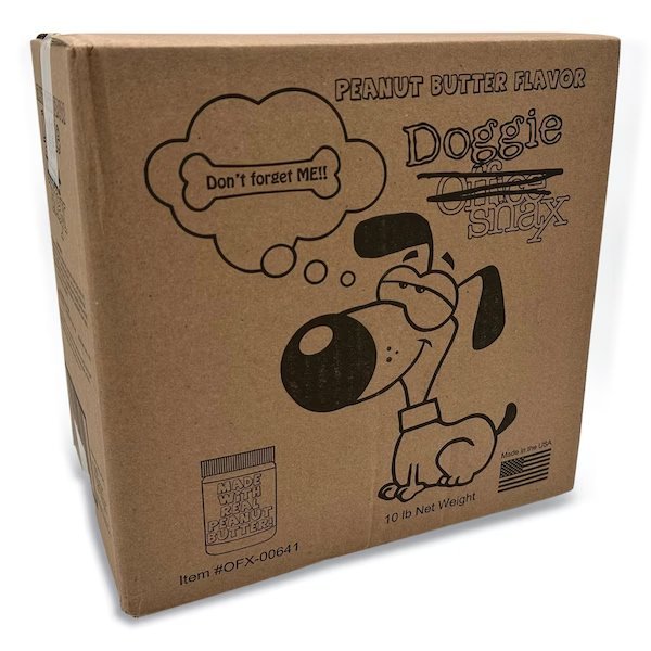 Doggie Biscuits, Peanut Butter, 10 lb Box, Office Snax, Mfr#: OFX00641