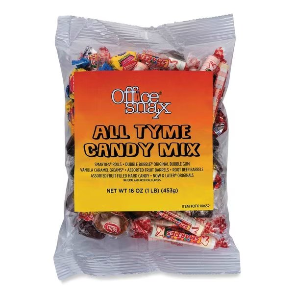 Candy Assortments, All Tyme Candy Mix, 1 lb Bag, Office Snax., Mfr#: 00652