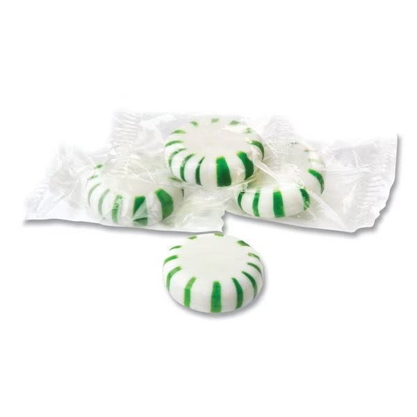 Candy Assortments, Spearmint Candy, 1 lb Bag, Office Snax, Mfr#: 00655