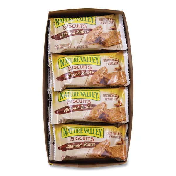 Biscuits, Almond Butter, 1.35 oz Pouch, 16PK, Nature Valley, Mfr#: OFXSN47879
