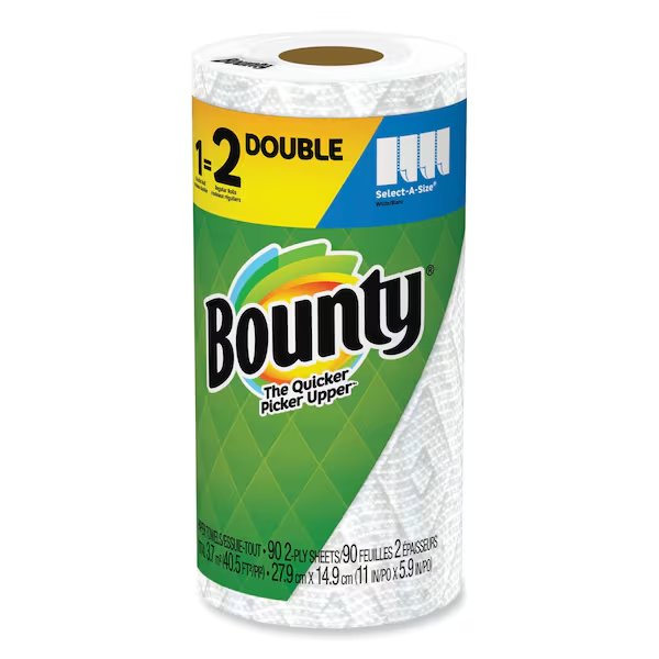 Towels & Wipes, 2 Ply, White, 24 PK, Bounty, Mfr#: 80374107