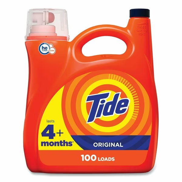 Liquid Laundry Detergent, Original Scent, 146 oz Pour Bottle, 4PK, Tide, Mfr#: 80718334