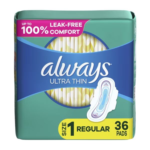 Ultra Thin Pads, Regular, PK36, Always, Mfr#: 30656PK
