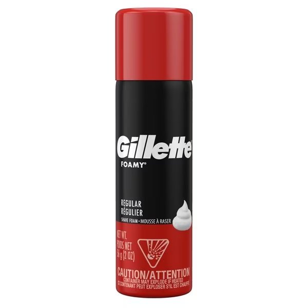 Foamy Shave Cream, Original Scent, 2 oz Aerosol, PK48, Gillette, Mfr#: 14501