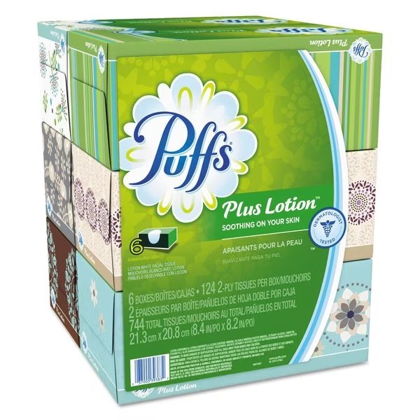 Plus Lotion 2 Ply Facial Tissue, 124 Sheets, Puffs, Mfr#: PGC 39383