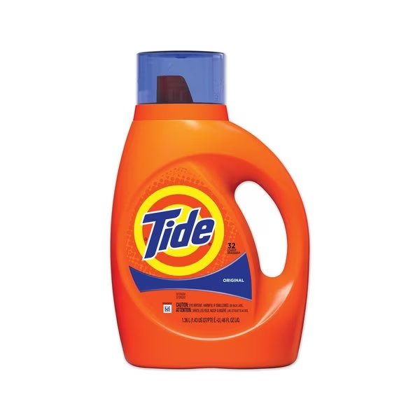 Laundry Detergent, 46 oz Bottle, Liquid, Tide Original, Tide, Mfr#: 13878
