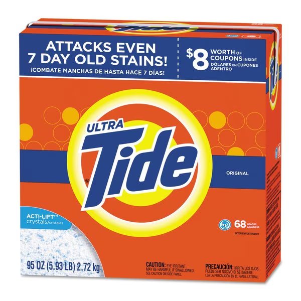 Laundry Detergent, 95 oz Box, Powder, Tide Original, 3 PK, Tide, Mfr#: 84997