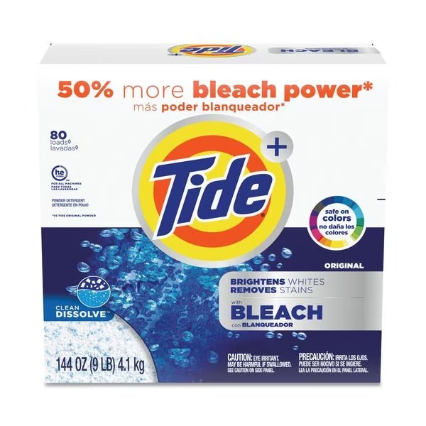 Laundry Detergent, 144 oz Box, Powder, Tide Original, 2 PK, Tide, Mfr#: PGC 84998
