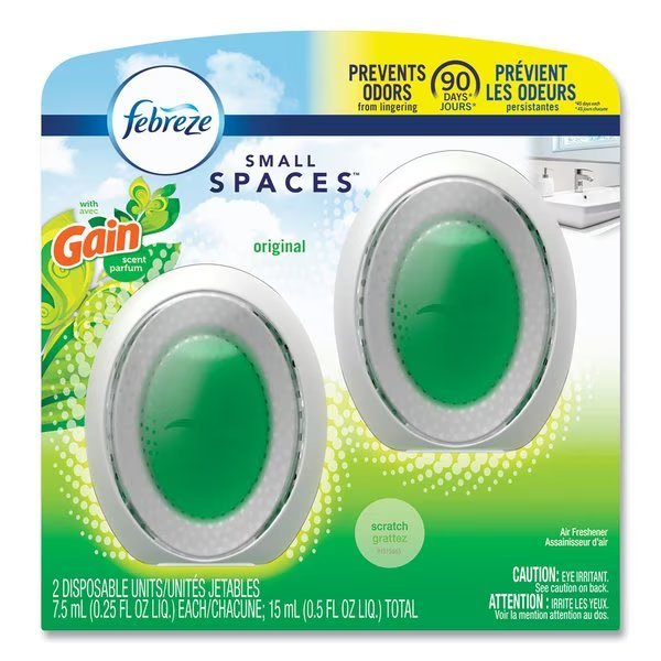 smallSPACES, Gain Original Scent, 7.5 mL Cartridge, PK2, 2PK, Febreze, Mfr#: 93330EA