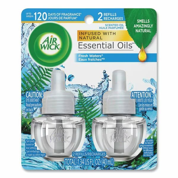 Scented Oil Refill, Fresh Waters, 0.67 oz, PK12, Air Wick, Mfr#: 62338-79717