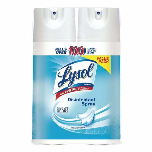 Cleaners & Detergents, Aerosol Spray, Crisp Linen®, 12 PK, Lysol, Mfr#: 19200-89946