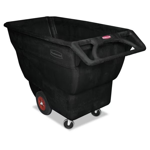Tilt Truck, Rectangular, 1000 lb., Black, Rubbermaid Commercial, Mfr#: RCP 1013 BLA