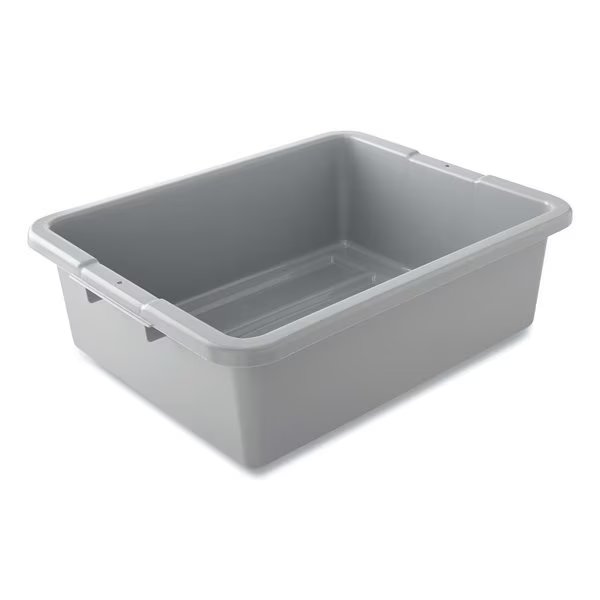 Bus/Utility Box, 17.3" x 7" x 21.5" Gray, 100PK, Rubbermaid Commercial, Mfr#: FG335192GRAY
