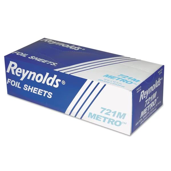 Metro Pop-Up Aluminum Foil Sheets, 12 x 10 3/4, Silver, PK3000 PK, Reynolds, Mfr#: 721M