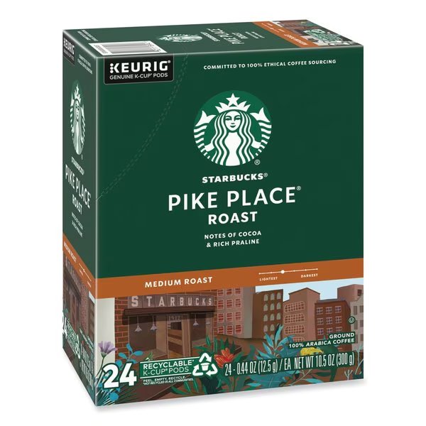Pike Place Coffee K-Cups Pack, PK24 PK, Starbucks, Mfr#: 12434812
