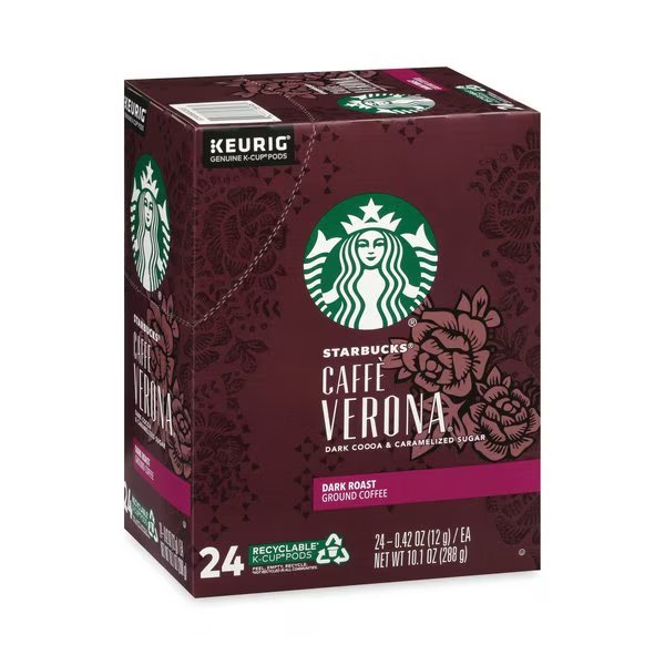 Caffe Verona Coffee K-Cups Pack, PK24 PK, Starbucks, Mfr#: 12434951