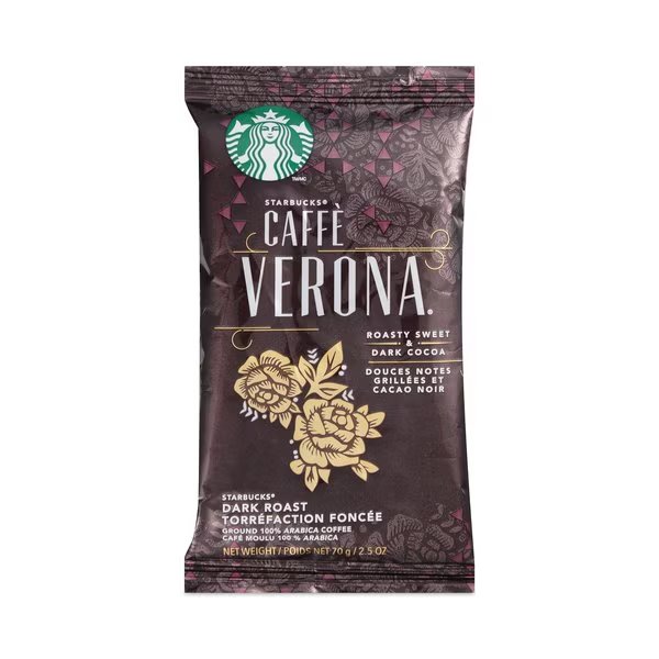 Coffee, Caffe Verona, 2.5 oz Packet, PK18, Starbucks, Mfr#: 11018192