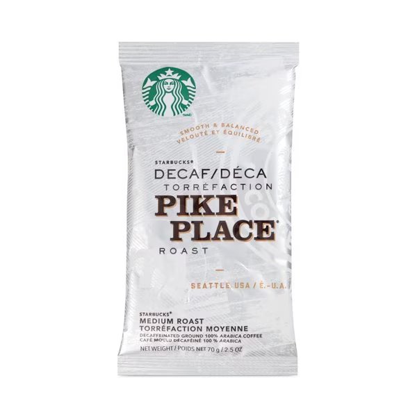 Coffee, Pike Place Decaf, 2.7 oz Packet, PK72, 72PK, Starbucks, Mfr#: 12420994