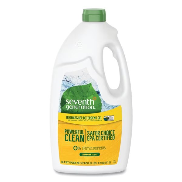 Natural Automatic Dishwasher Gel, Lemon, 42 oz Bottle, Seventh Generation, Mfr#: 22171