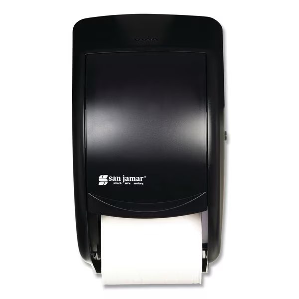 Duett Standard Bath Tissue Dispenser, 2 Roll, 7 1/2w x 7d x 12 3/4h, Black Pearl, San Jamar, Mfr#: R3500TBK