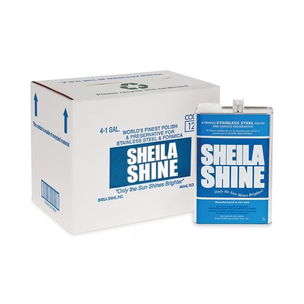 Stainless Steel Cleaner & Polish, 1gal Can, PK4, Sheila Shine, Mfr#: SS128
