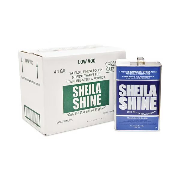 Low VOC Stainless Steel Cleaner and Polish, 1 gal Can, PK4, Sheila Shine, Mfr#: SSCA128