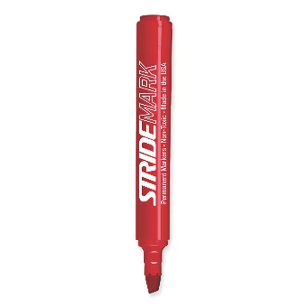 StrideMark Permanent Marker, Fine Bullet Tip, Red, 12PK, Stride, Mfr#: 22003