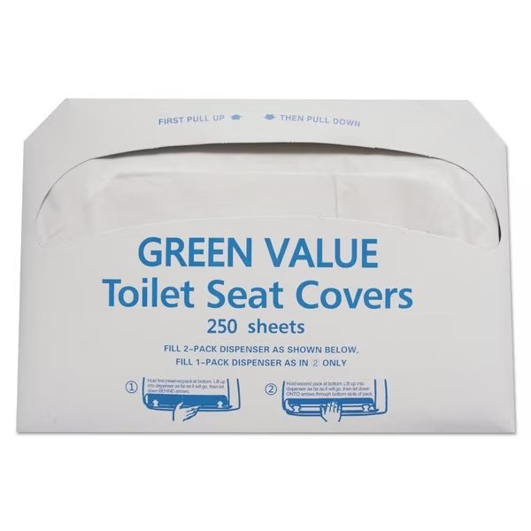 Windows* Personal Seats Dispensers Toilet Seat Covers, 1/2 Fold, White, Gen, Mfr#: TEH GV-TSC5000