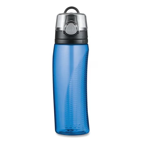 Intak by Thermos Hydration Bottle with Meter, 24 oz, Blue, Polyester, Thermos, Mfr#: HP4100TLTRI6