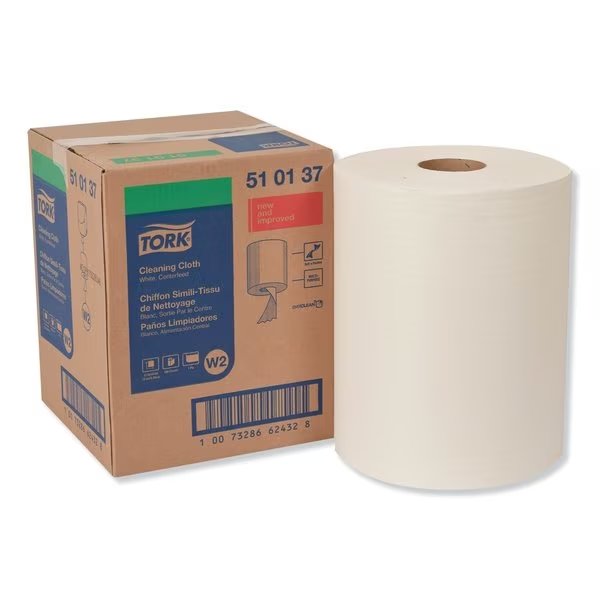 Tork Cleaning Cloth White W2, Reusable, 1 x 500 Cloths, 510137, Tork, Mfr#: 510137