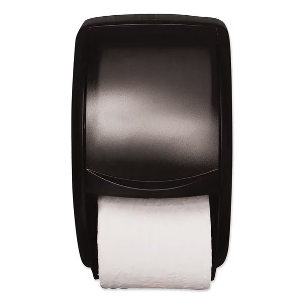 Tork Twin Toilet Paper Roll Dispenser Smoke T24, Modern Look, 55TR, Tork, Mfr#: 55TR