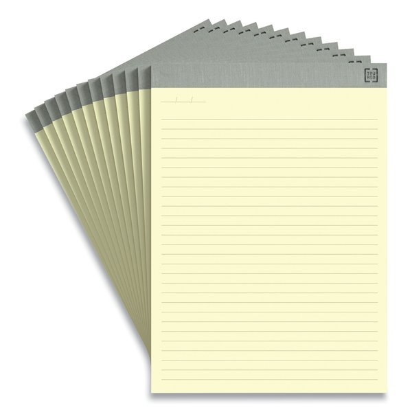 Notepads, Wide/Legal Rule, 50 Canary-Yellow 8.5 x 11.75 Sheets, 12PK, Tru Red, Mfr#: TR57381/TR59925