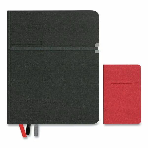 Large Mastery Journal with Pockets, 1 Subject, Narrow Rule, Black/Red Cover, 10 x 8, 192 Sheets, Tru Red, Mfr#: TR58436