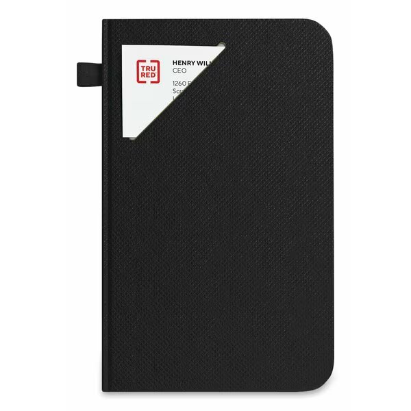 Medium Starter Journal, 1 Subject, Narrow Rule, Black Cover, 8 x 5, 192 Sheets, Tru Red, Mfr#: TR58409