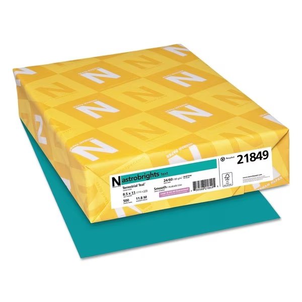 ColoPaper, TerrestrialTeal, 500s, PK500, Neenah Paper, Mfr#: 22479