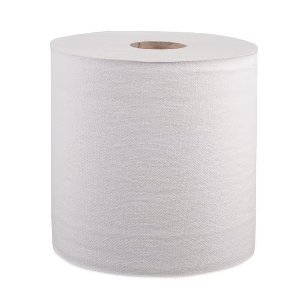 Hardwound Paper Towels, 1 Ply, Continuous Roll Sheets, 800 ft, White, 6 PK, Windsoft, Mfr#: WIN12906