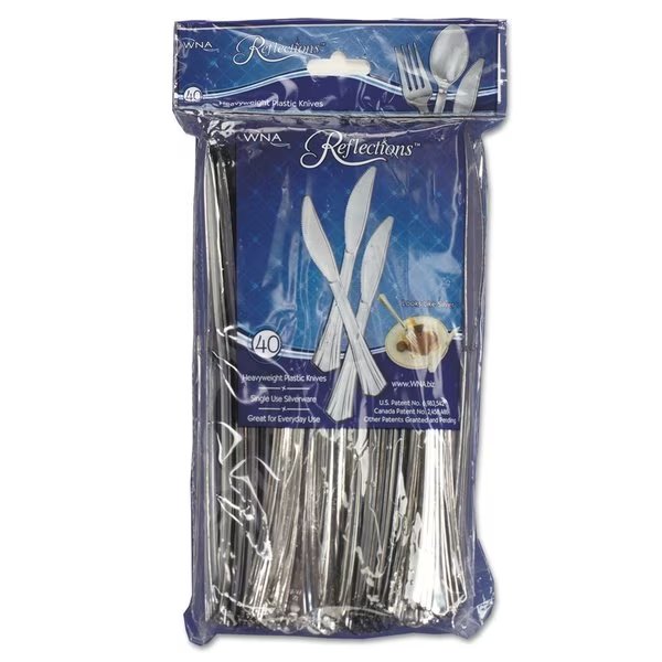 Disposable Plastic Knive 7.5", Reflections, Pk320, Wna, Mfr#: WNA REF320KN