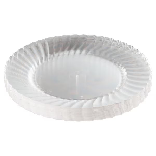 Classicware Plastic Plates, 9" Dia., Clear, PK180, Wna, Mfr#: RSCW91512