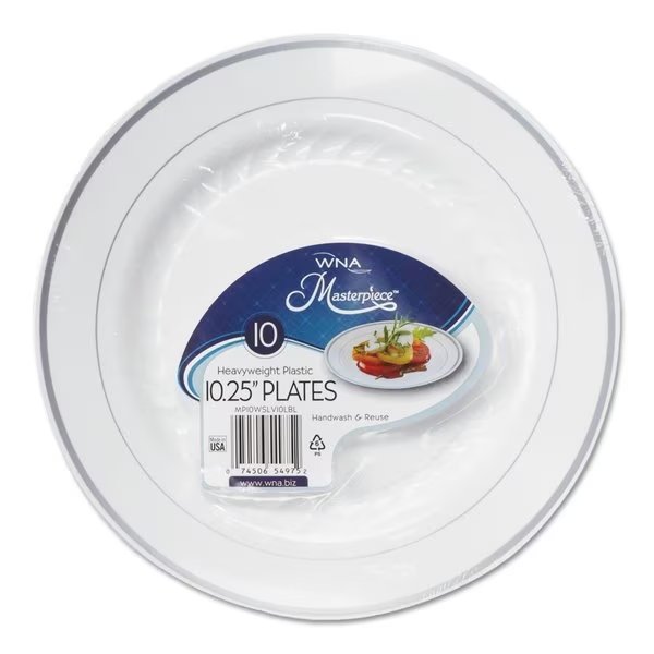 Masterpiece Plstc Plate, 10.25", Rnd, PK120, Wna, Mfr#: RSM101210WS