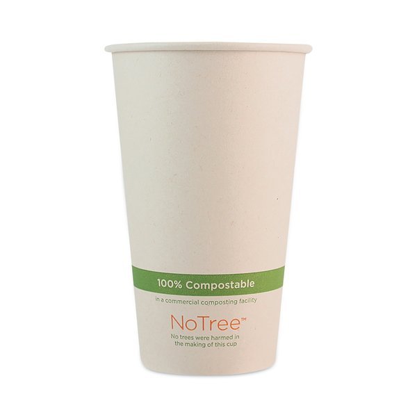NoTree Paper Hot Cups, 16 oz, Natural, PK1000, World Centric, Mfr#: CUSU16
