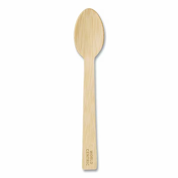 Bamboo Cutlery, Spoon, 6.7 in., Natural, 2000PK, World Centric, Mfr#: SP-BB-67