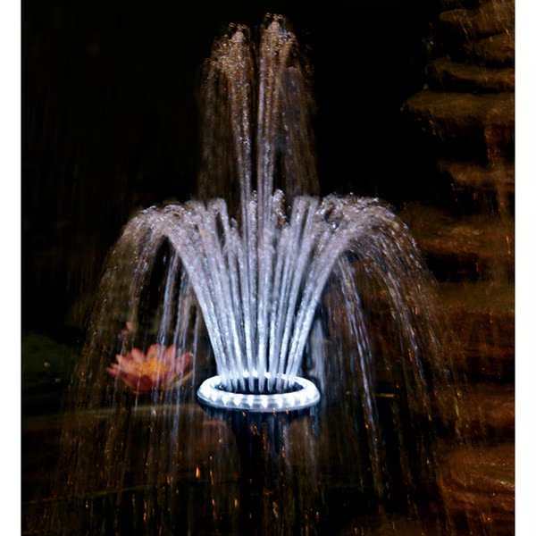 24 LED Light Ring w/Fntnhd. Use w/Pumps w/ 3/4" & 1" Threaded Outlet., Pondmaster, Mfr#: 02185