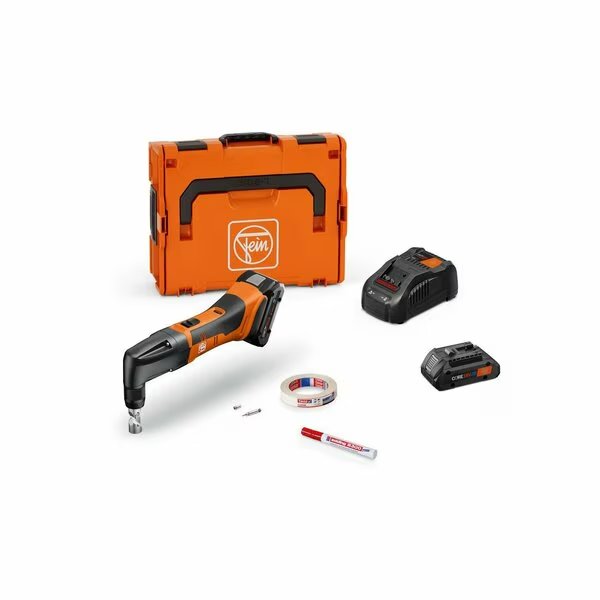 ABLK 18 1.6 E AS Cordless Nibbler Set for up to 16 gauge thickness, Fein, Mfr#: ABLK 18 1.6 E AS Set