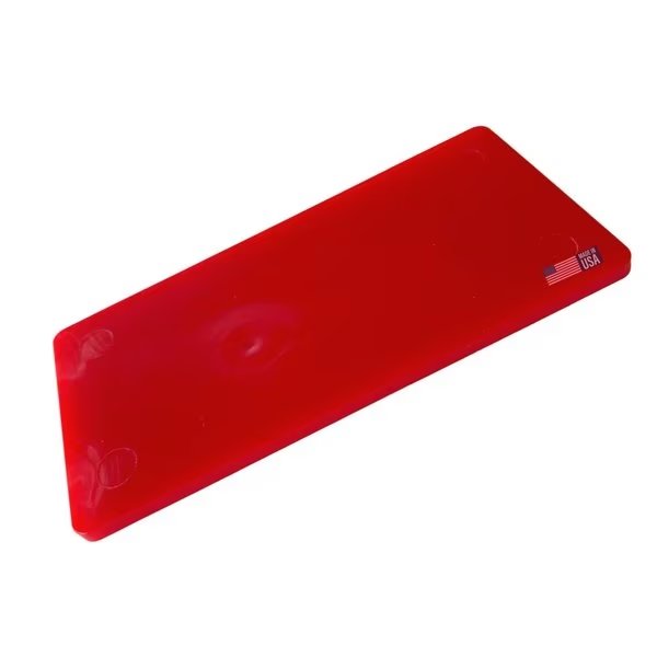 1/8", 2" x 4" Plastic Flat Plate Shims Red 600pc/box (50 sheets of 12), Glazelock, Mfr#: FS02