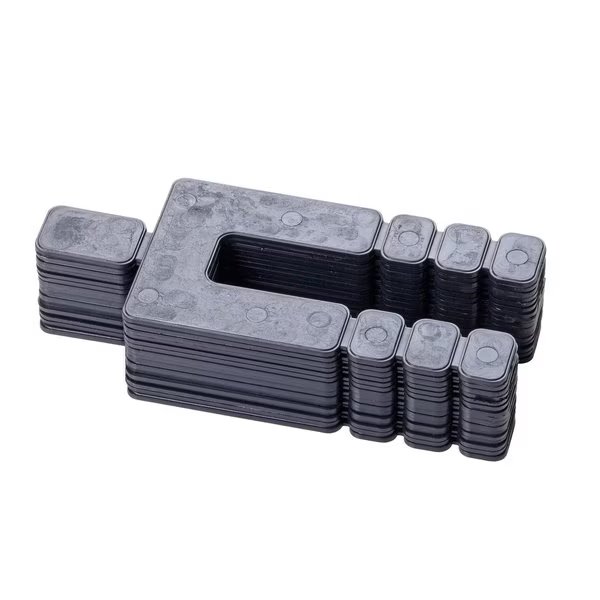 1/16", 4 1/2"L x 1 7/8"W 5/8" Snap-off Plastic Shims, Black 1" Stack 10x6pk Retail Peg 960pcs (10 Count), Case of 36 Boxes, Glazelock, Mfr#: GL17-6P