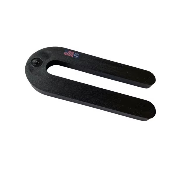 1/4" 3 1/2"L x 1-1/2"W 1/2" Slot, U-shaped Horseshoe Plastic Flat Shims  Black 12x30pc/bag, Glazelock, Mfr#: SP10