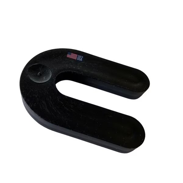 1/4" 2"L x 1 1/2"W 1/2" Slot, U-shaped Horseshoe Plastic Flat Shims Black 40x25pc/bag, Glazelock, Mfr#: SP13