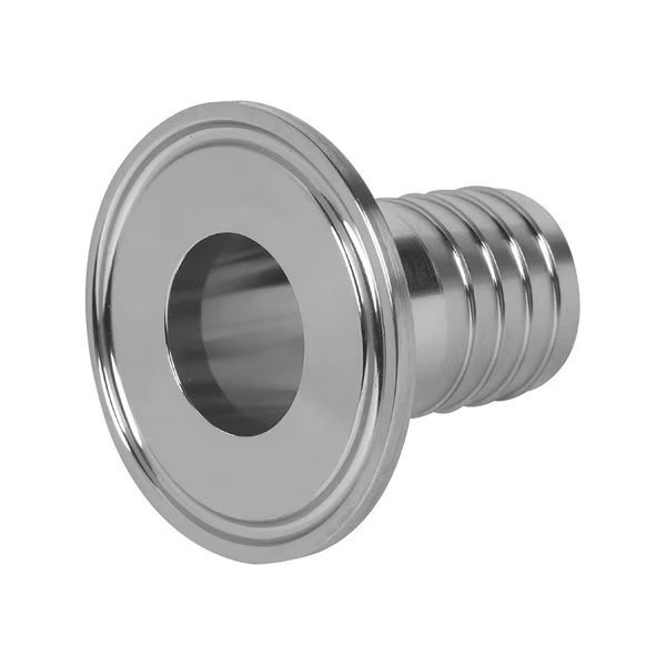 Stainless Steel Adapter 2" Tri Clamp to 1.5" Hose Barb, Flux, Mfr#: 24-ZORO0039
