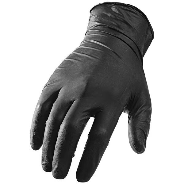 NI-FLEX, Nitrile Disposable Gloves, 5 mil Palm, Nitrile, XL, 90 PK, Black, Lift Safety, Mfr#: GNX-1K1L