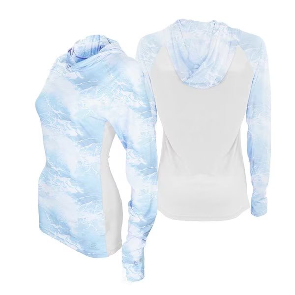 Woman's Drirelease Mobile Cooling Hoodie, Ocean Blue/White, SM, Mobile Cooling, Mfr#: MCWT03390221